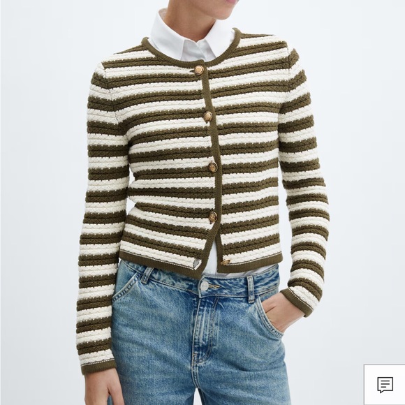 Mango Sweaters - Mango stripe cardigan